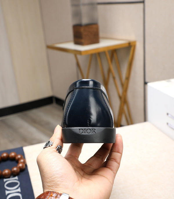 CD RETRO SEWED LOAFER NAVY POLISHED CALFSKIN