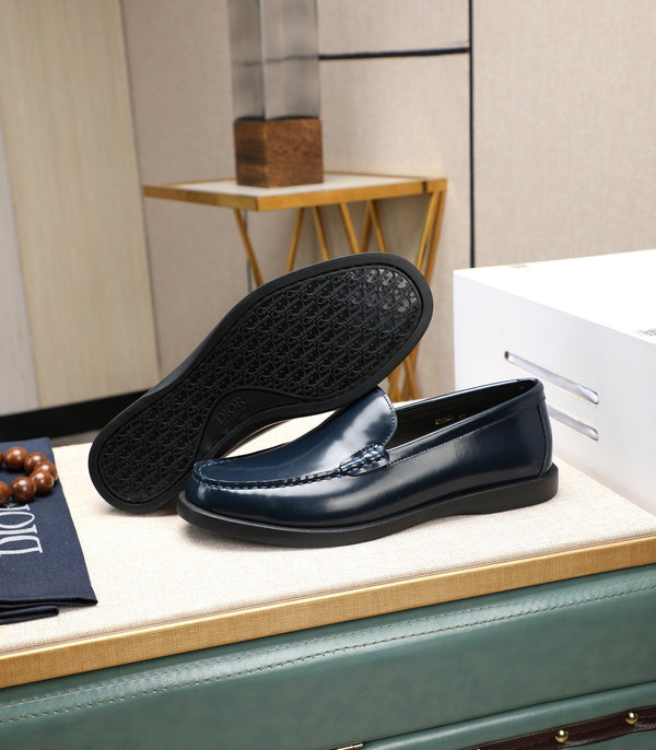 CD RETRO SEWED LOAFER NAVY POLISHED CALFSKIN