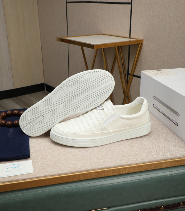 PRA LOAFER IN BEIGE CREAM EMBOSSED CALFSKIN