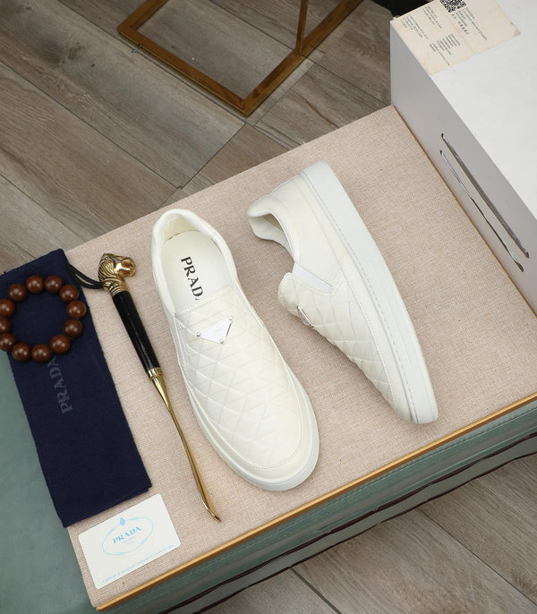 PRA LOAFER IN BEIGE CREAM EMBOSSED CALFSKIN