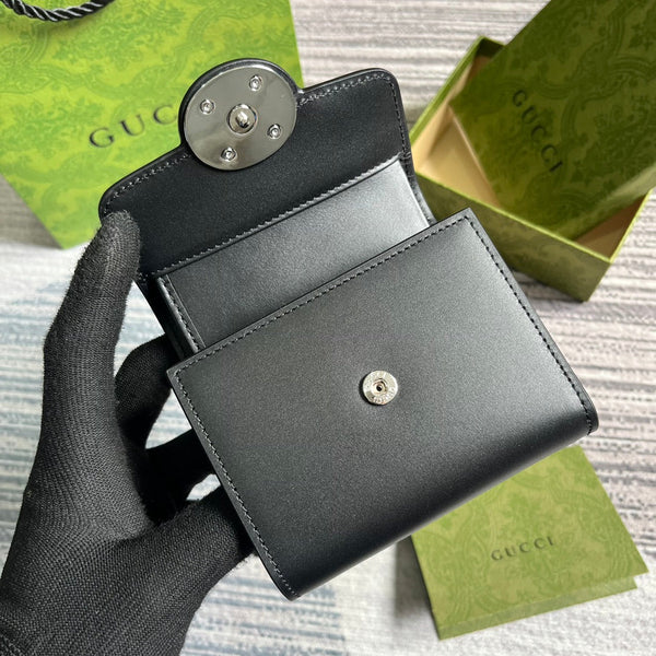 MINI PORTAFOGLIO 11 IN PELLE DI VITELLO NERA