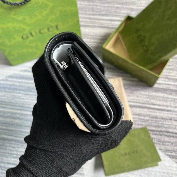 MINI PORTAFOGLIO 11 IN PELLE DI VITELLO NERA