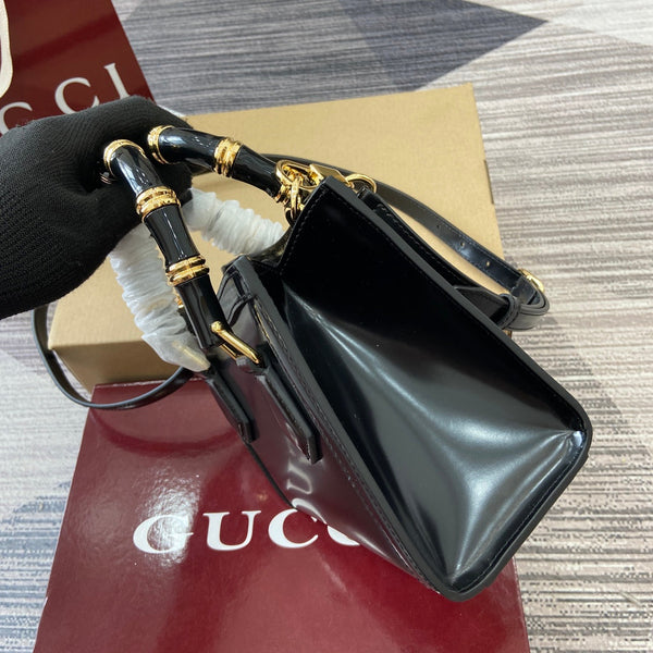Gucci Bamboo Bag Black Leather 339651