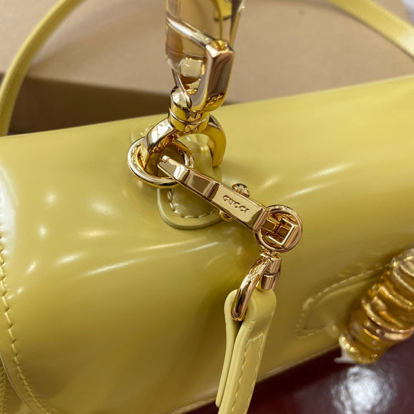 Gucci Bamboo Diva Bag Yellow Leather 339653