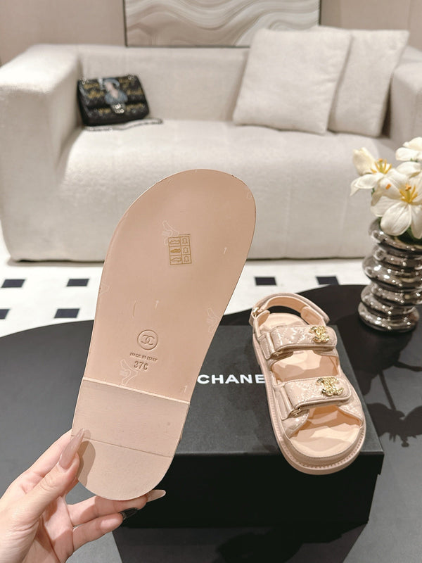cc 25p dad sandal peach leather 237559