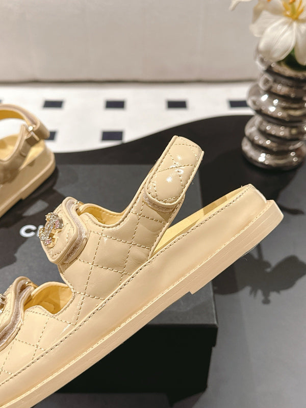 cc 25p dad sandal yellow leather 237560