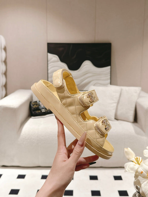 cc 25p dad sandal yellow leather 237560