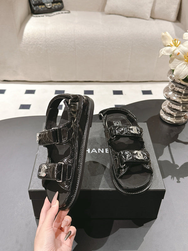 cc 25p dad sandal black leather 237562