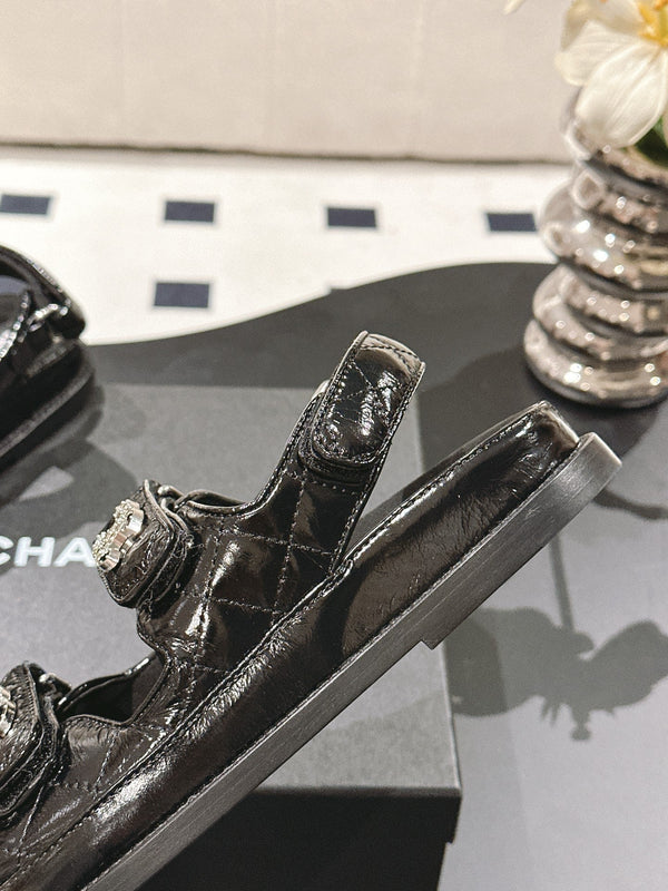 cc 25p dad sandal black leather 237562