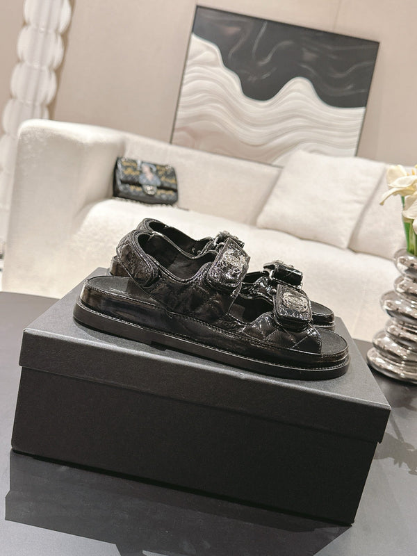 cc 25p dad sandal black leather 237562