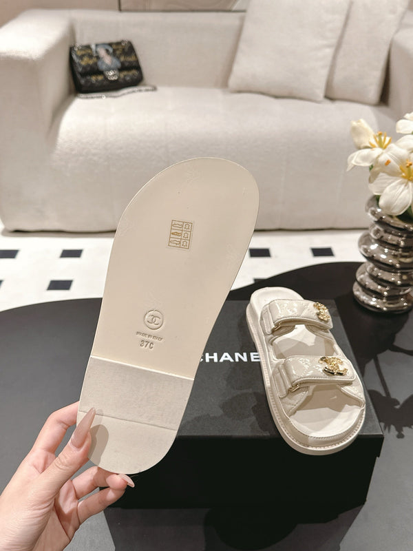 cc 25p dad mule sandal cream leather 237567