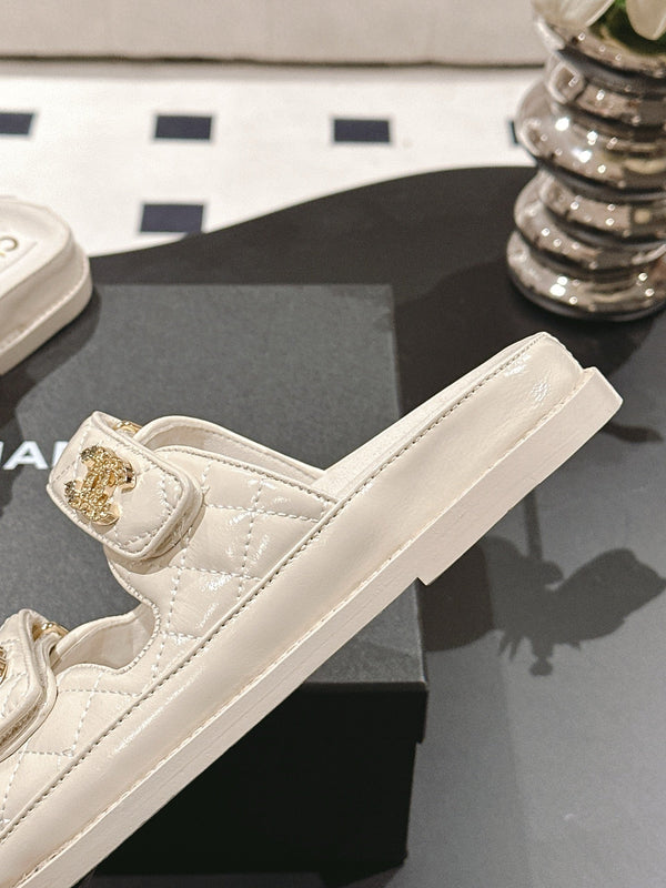 cc 25p dad mule sandal cream leather 237567