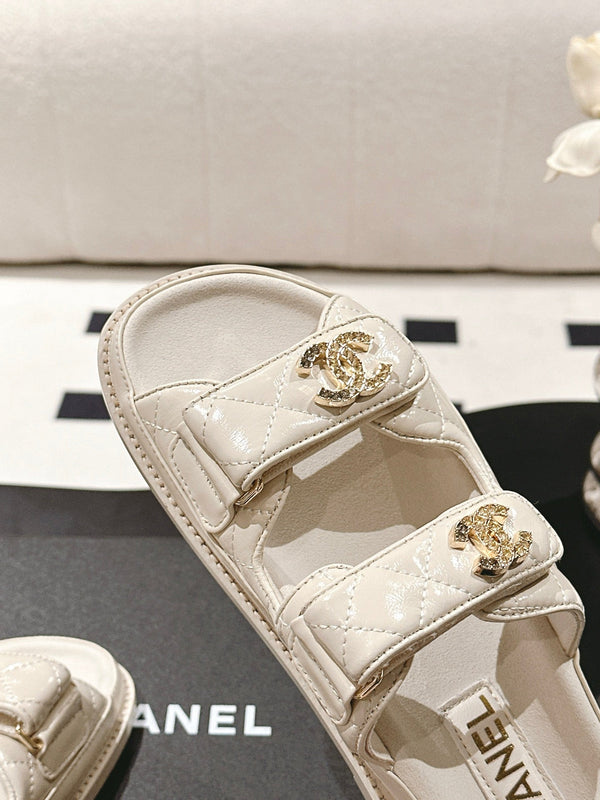 cc 25p dad mule sandal cream leather 237567