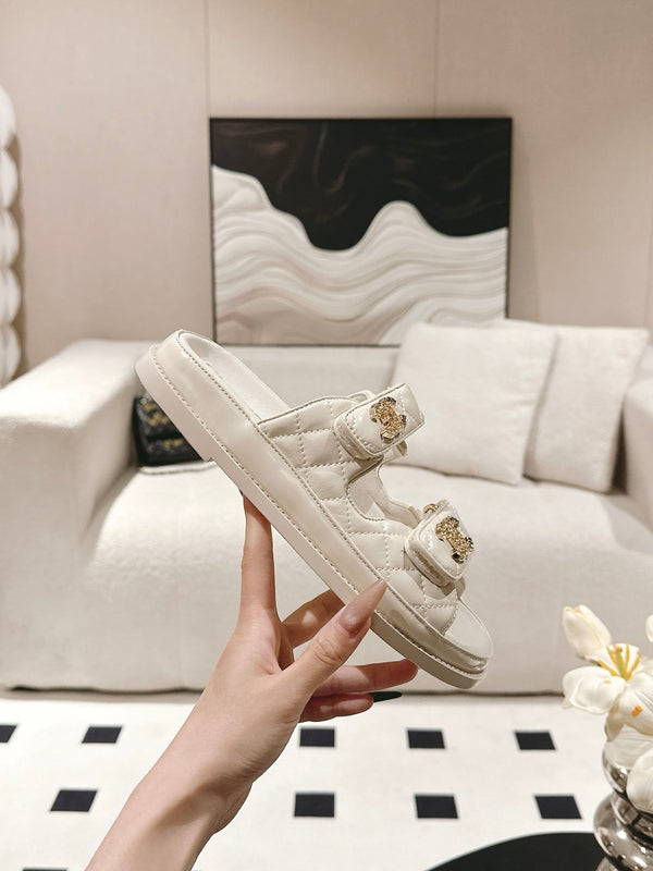 cc 25p dad mule sandal cream leather 237567