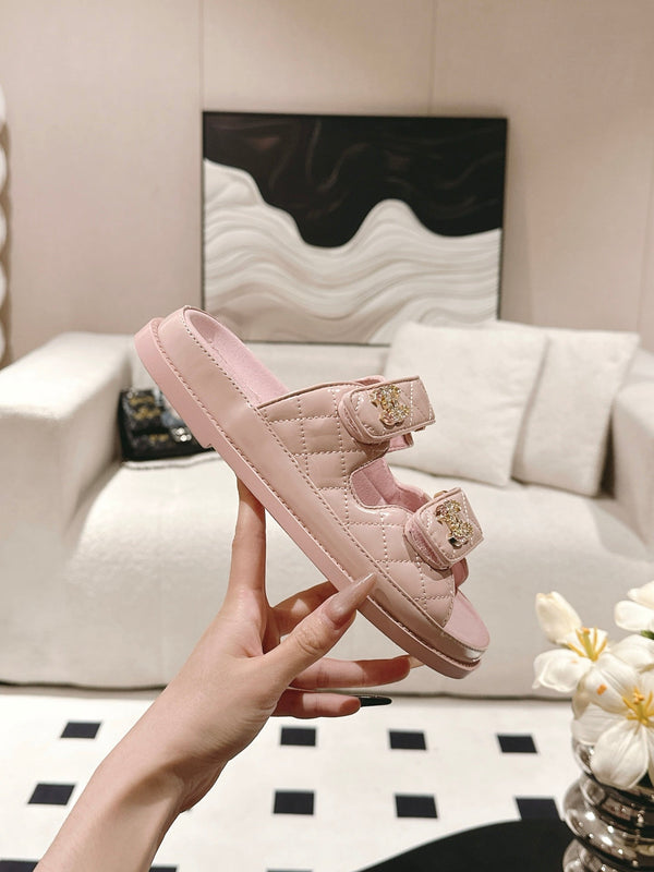 cc 25p dad mule sandal pink leather 237568