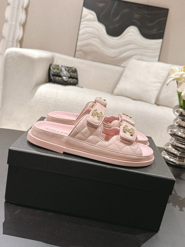 cc 25p dad mule sandal pink leather 237568