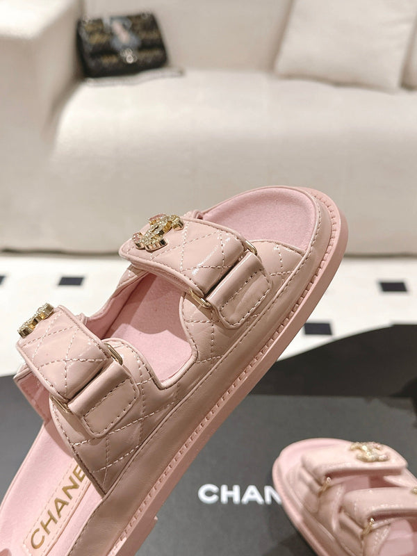 cc 25p dad mule sandal pink leather 237568