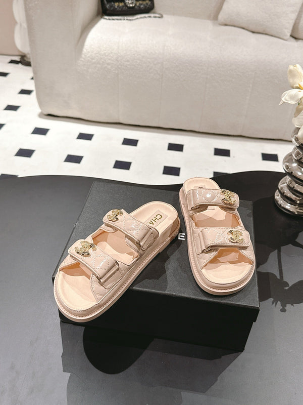 cc 25p dad mule sandal peach leather 237570
