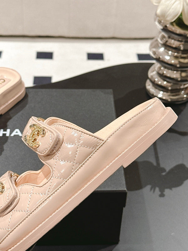 cc 25p dad mule sandal peach leather 237570