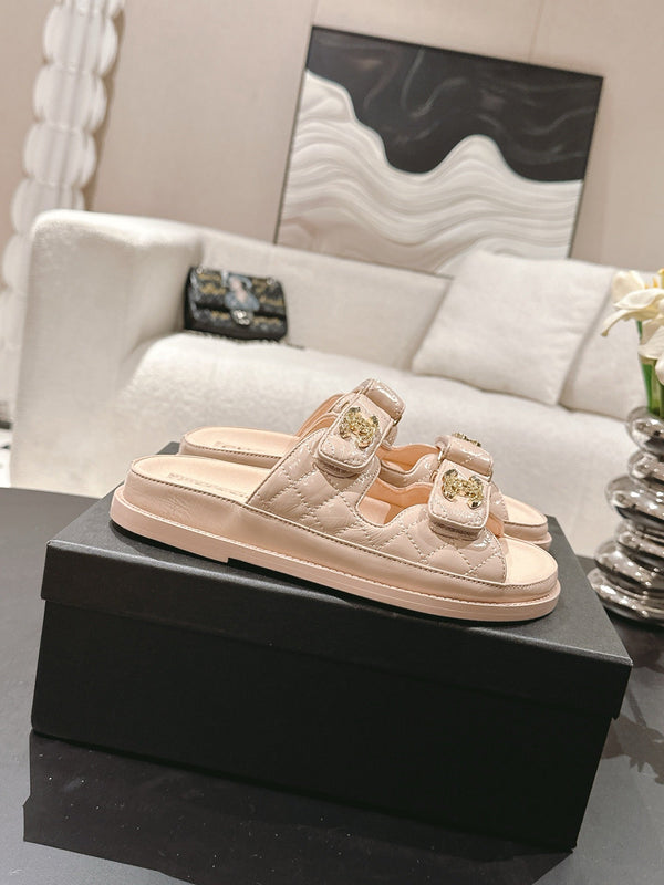 cc 25p dad mule sandal peach leather 237570