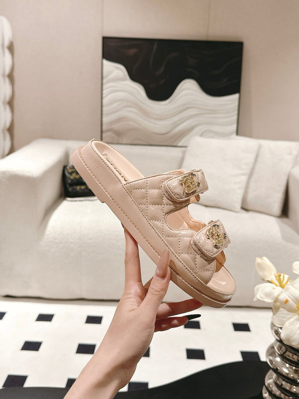 cc 25p dad mule sandal peach leather 237570