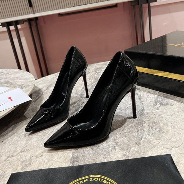Cl Kate Pump Black Red Patent Calfskin