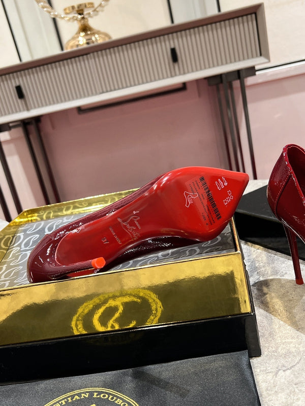 Cl Kate Pump Burgundy Patent Calfskin