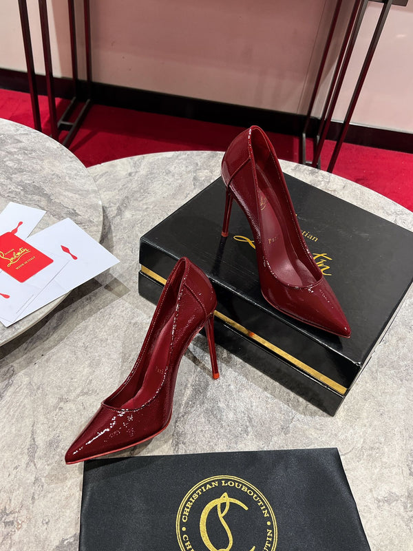 Cl Kate Pump Burgundy Patent Calfskin