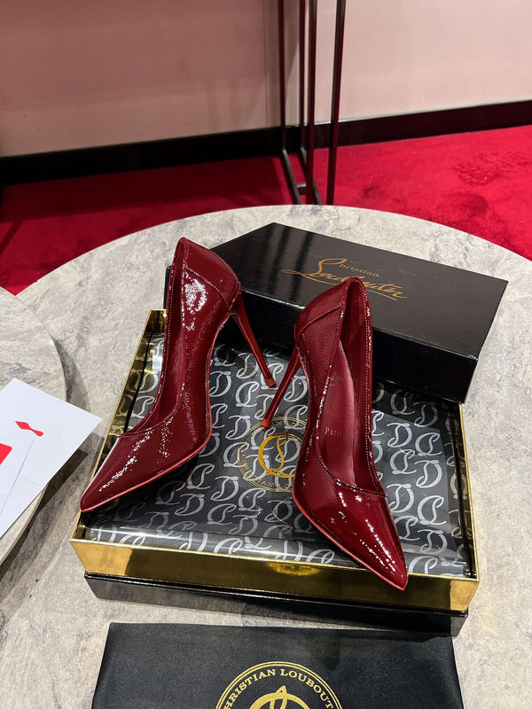 Cl Kate Pump Burgundy Patent Calfskin