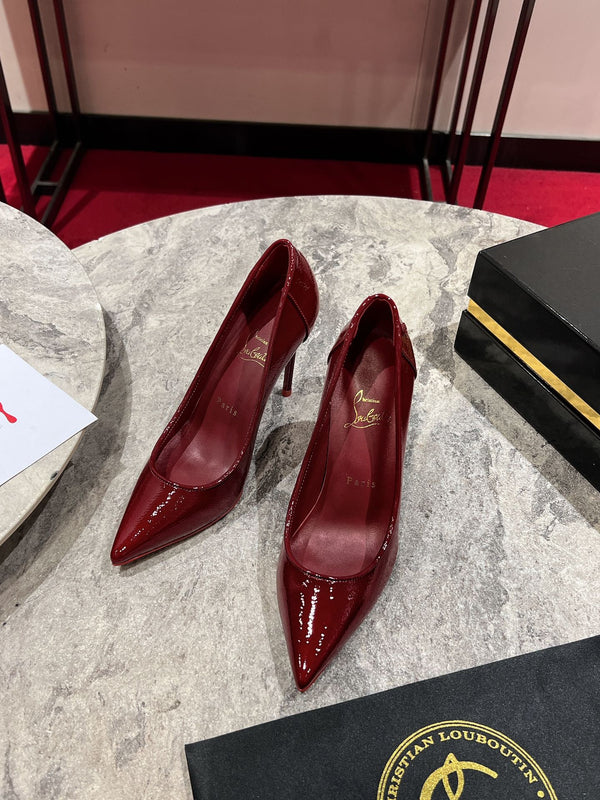 Cl Kate Pump Burgundy Patent Calfskin