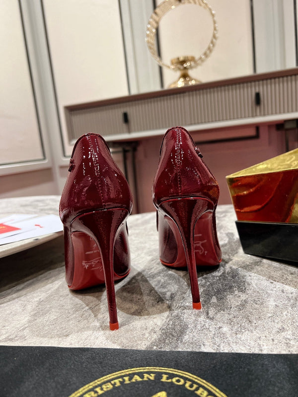 Cl Kate Pump Burgundy Patent Calfskin