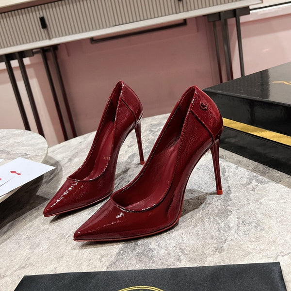 Cl Kate Pump Burgundy Patent Calfskin