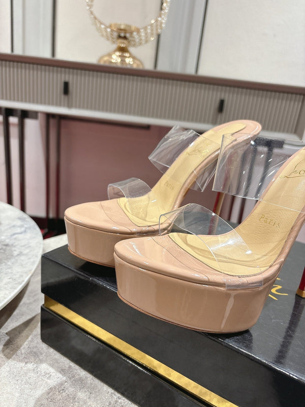 CL Just Nothing Alta 150mm Blush Patent Calfskin