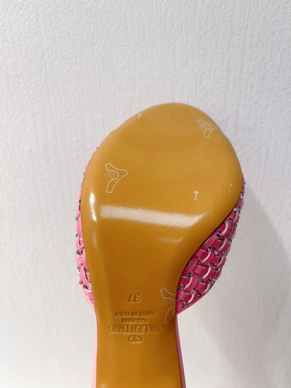 VT High Heeled Sandals Pink Sheepskin 292790