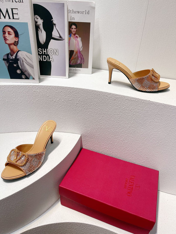 VT High Heeled Sandals Marigold Sheepskin 292833