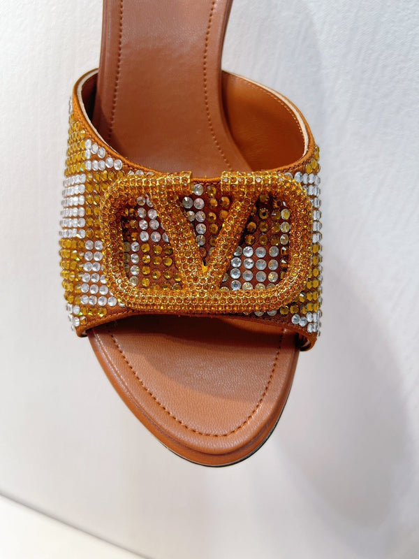 VT High Heeled Sandals Russet Sheepskin 292837