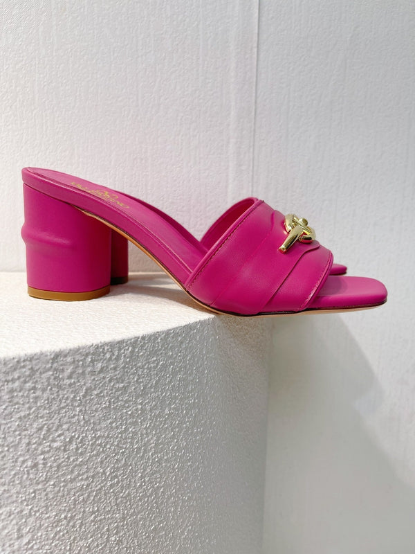 VT Leather Mules Pink Cowhide 292876