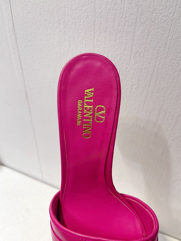 VT Leather Mules Pink Cowhide 292876