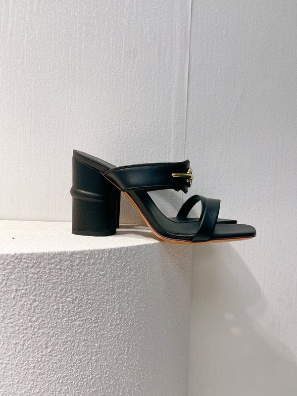 VT Heeled Sandal Black Cowhide 292877