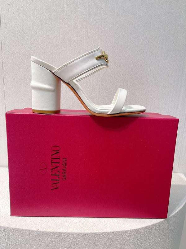VT Heeled Sandal White Cowhide 292878