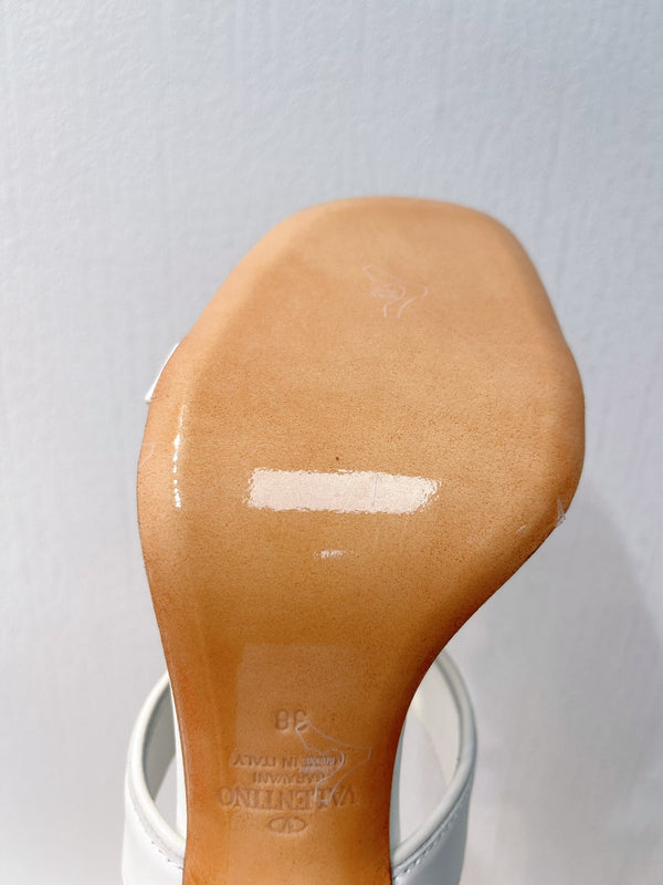VT Heeled Sandal White Cowhide 292878