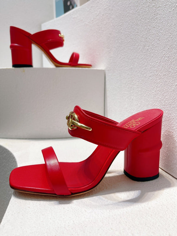 VT Heeled Sandal Red Cowhide 292879