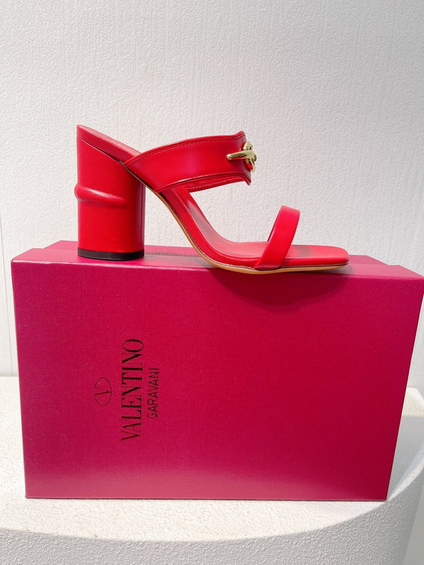 VT Heeled Sandal Red Cowhide 292879