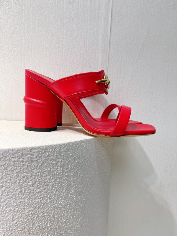 VT Heeled Sandal Red Cowhide 292879