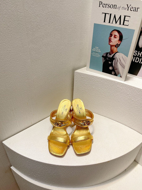 VT Heeled Sandal Gold Cowhide 292882