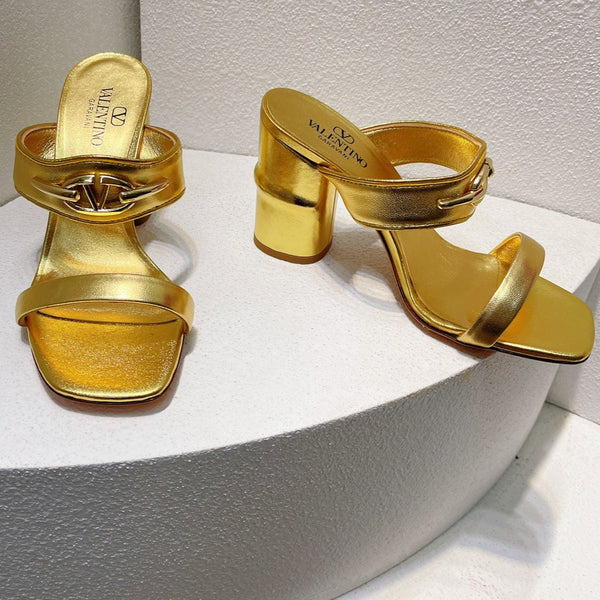VT Heeled Sandal Gold Cowhide 292882