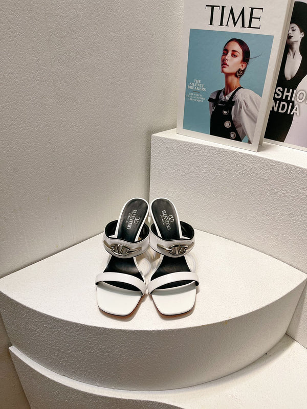 VT Heeled Sandal White Cowhide 292886