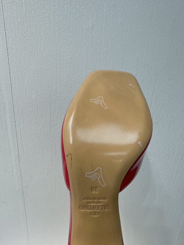 VT Mid Heel Mule Sandal Red Sheepskin 292759