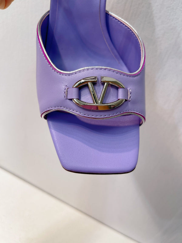 VT Sandals Heels 70mm Medium Purple Cowhide 292781
