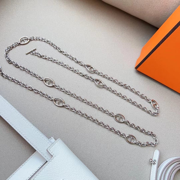 hm kelly belt 18mm with kelly pocket white epsom silver hardware